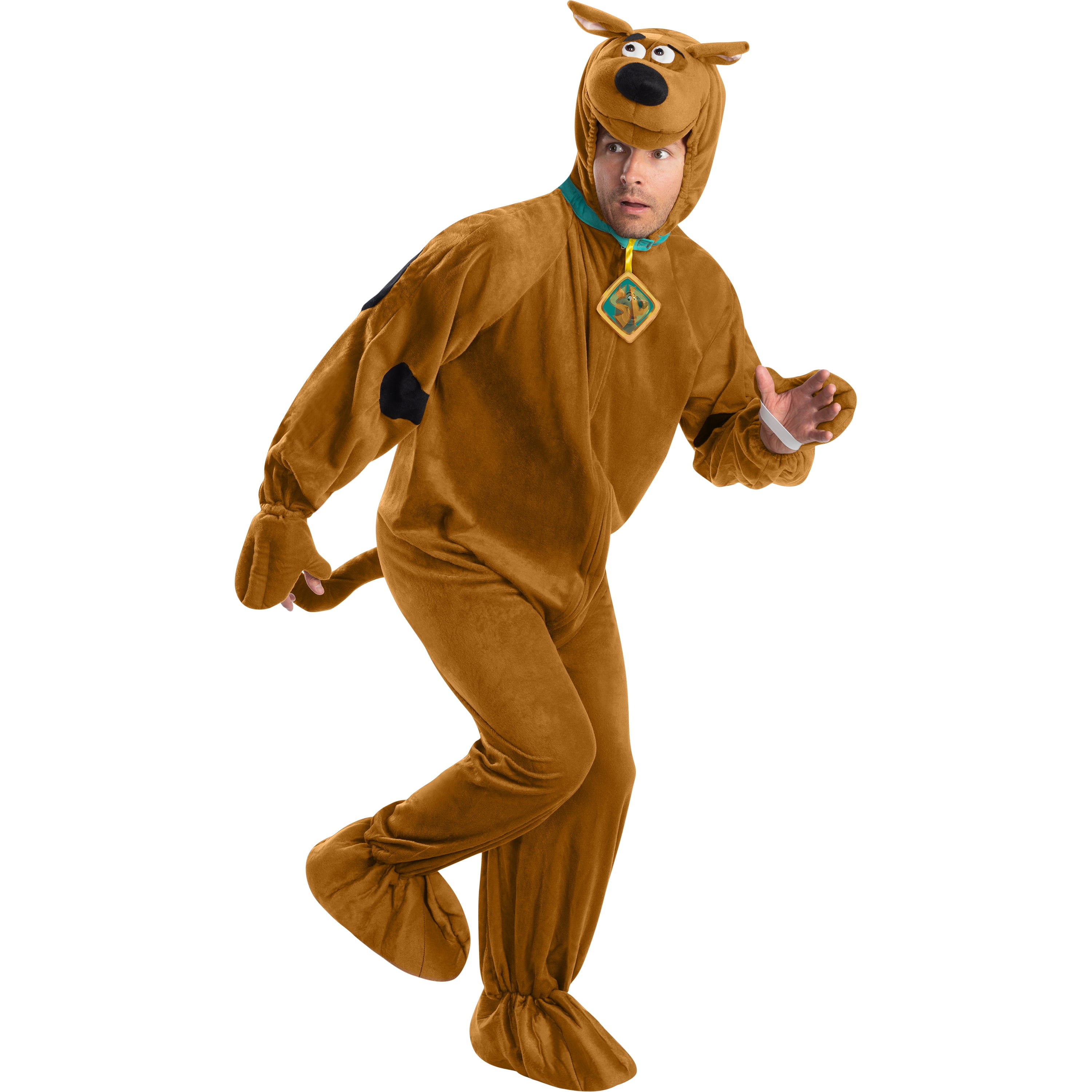 Adult Unisex Officially Licensed Warner Brothers Scooby Doo Jumpsuit Halloween Costume M, Brown - Walmart.com